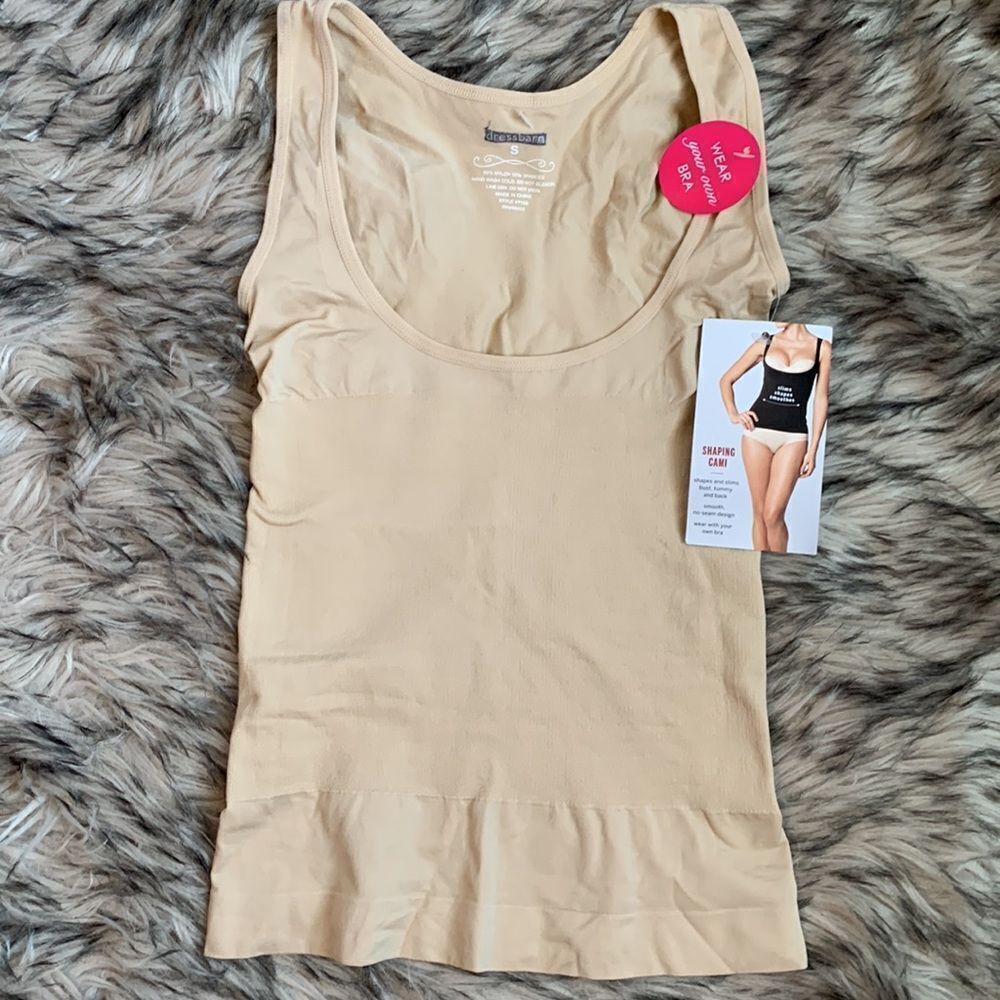 Dress Barn Shaping Cami Tank Top Smooth Seamless S Nude